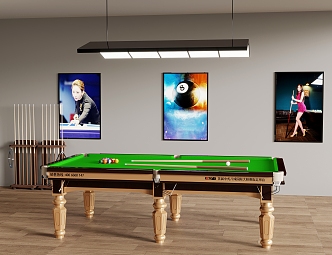 Billiard Hall Billiard Table 3d model