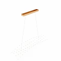 Modern Net Like Chandelier With Metal Lines And Warm White Lights For Dining Room