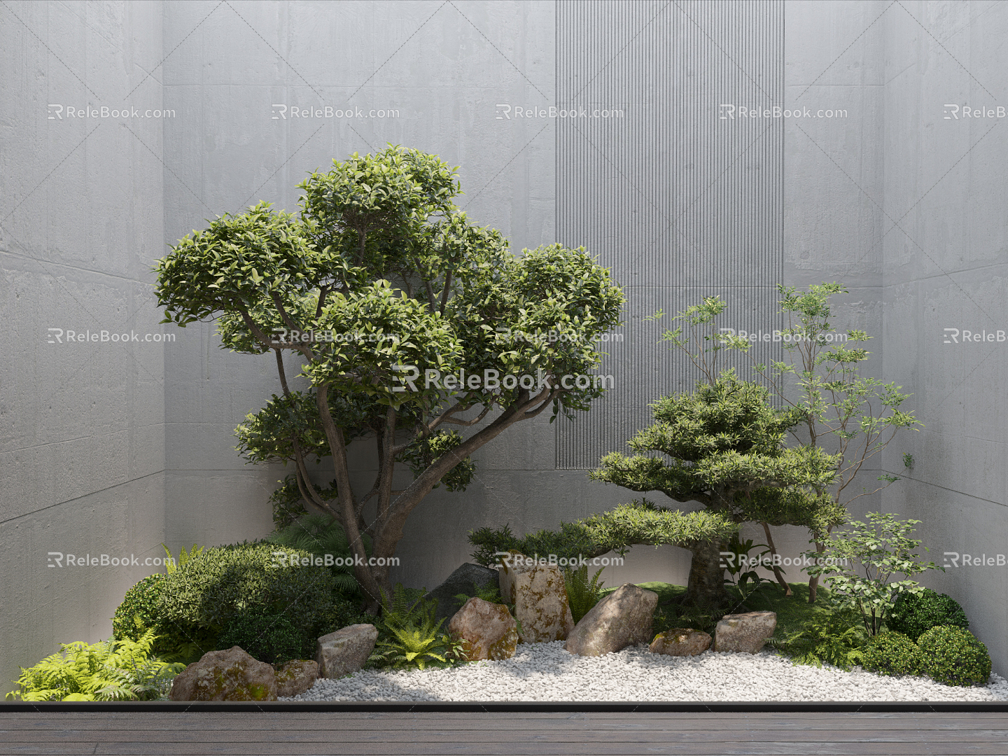 Modern Landscape Sketch Courtyard Landscape 3d model