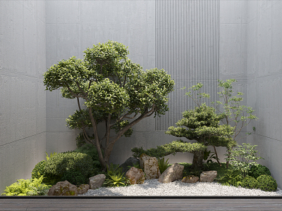 Modern Landscape Sketch Courtyard Landscape 3d model