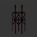 Iron Decorative Railing with Spikes and Curved Patterns for Architectural Decoration