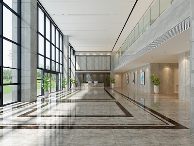 Office Hall 3d model