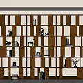 Modern and Simple Bookshelf Storage Rack Stainless Steel Bookshelf Light Luxury Bookshelf Shaped Bookshelf Bookcase Book Decoration Combination 3d model