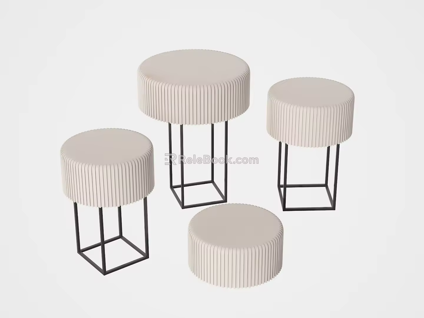 Round Table Round Stool Booth Display Table Round Table 3d model