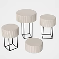 Round Table Round Stool Booth Display Table Round Table 3d model