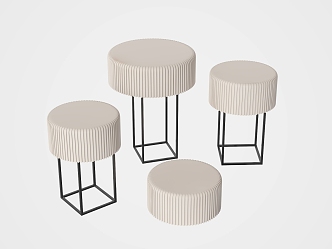 Round Table Round Stool Booth Display Table Round Table 3d model