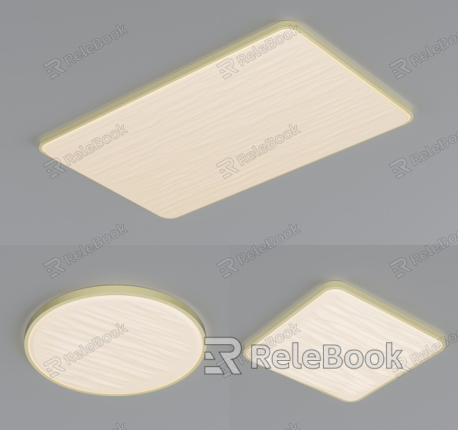 Simple ultra-thin ceiling lamp square round model