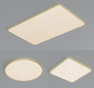 Simple ultra-thin ceiling lamp square round 3d model