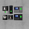 Modern clock-in machine clock-in machine attendance machine 3d model