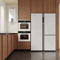 Modern Kitchen Interior Design With Wooden Cabinets Island Counter Pendant Lights And Window Blinds