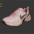 White Sports Sneakers With Green Logo Mesh Upper And Casual Sole Design