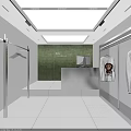 Modern Clothing Store Interior With White Walls Clothing Racks And Fitting Room