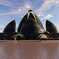 Modern Architecture Lotus Architecture 3d model