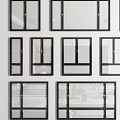 Various Modern Casement Window Designs With Different Frame Styles And Glass Panels 3d model