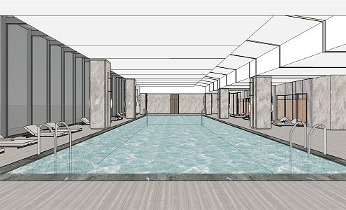 Modern Swimming Pool 3d model