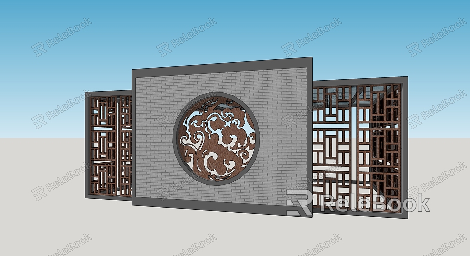 Chinese style landscape wall model