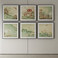 New Chinese Decorative Painting 3d model