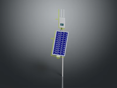 Solar Powered Computer Accessory With Blue Solar Panel And White Casing Model 3d model