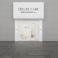 Modern Elegant Minimalist White Beauty Salon Interior Design With Comfortable Lounge And Skincare Product