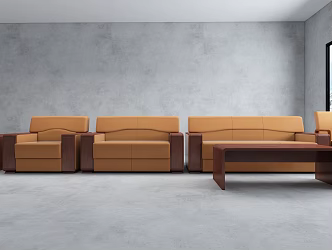Modern Sofa Combination Leather Sofa Single Sofa Double Sofa 3d model