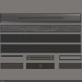 Various Modern Bathroom Accessories With Vent Grilles Decorative Strips And Marble Panels
