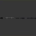 Telescopic Scopes Different Models Arranged on Dark Background for Professional Use