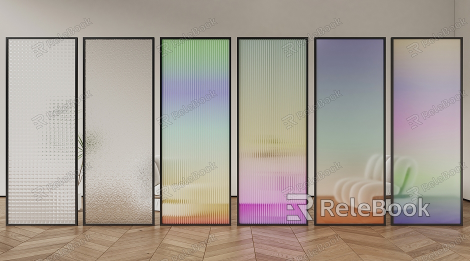 Gradient glass screen partition Changhong glass frosted glass model