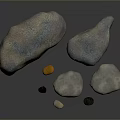 Collection Of Natural Stones With Various Sizes And Colorful Textured Surfaces