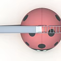 Fun Ladybug Shaped Playground Equipment With Slide And Stairs For Kids