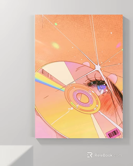 Abstract Painting With Vibrant Colors Dynamic Lines And Geometric Shapes Artwork 3d model 