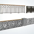 Different Styles of Decorative Railings Featuring Carved Patterns And Geometric Details