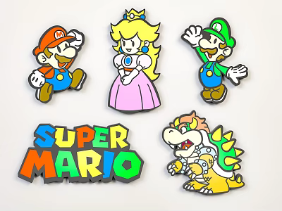 Modern Mario Children's Cartoon Wall Lamp Creative Children's Wall Lamp Cartoon Wall Lamp Animal Animation Character Cartoon Wall Lamp Wall Decoration Pendant 3d model