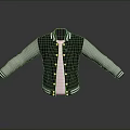 Black And White Baseball Style Jacket With Contrast Sleeves And Button Details