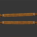 Bamboo Scene Components With Long Strips White Rings And Wooden Supports