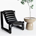 Modern Recliner Single Sofa Casual Chair Casual Sofa Side Table Coffee Table 3d model