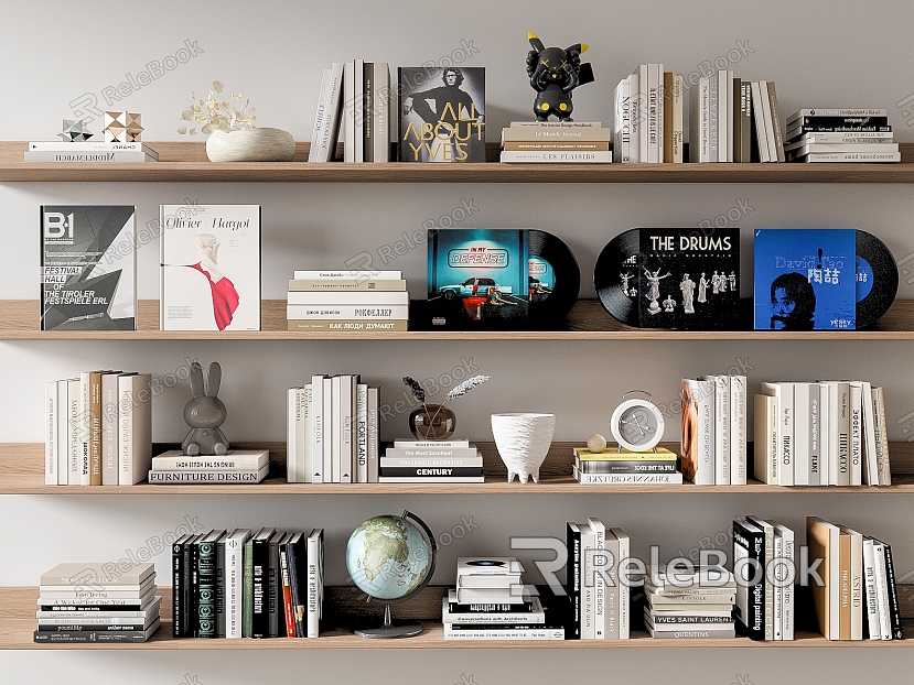 Book Book Combination Wall Hanging Bookshelf Book Ornaments model