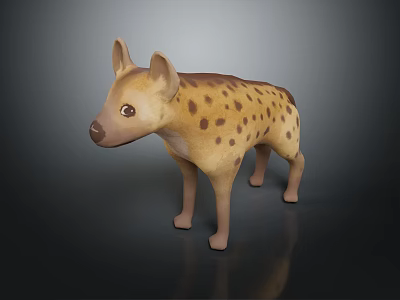 Realistic Spotted Hyena 3D Model Standing With Lifelike Spots And Pose 3d model