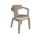 Wooden Kids Chair with Gray Padded Seat Modern and Comfortable Design for Children