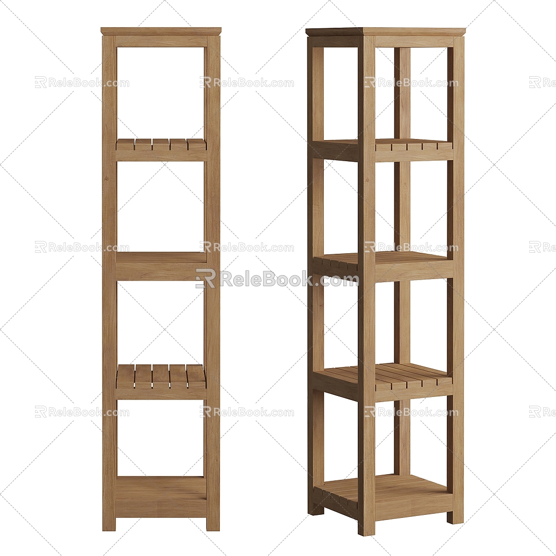 Qui Ji Vintage Storage Rack Bathroom Rack 3d model