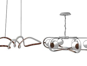 Modern chandelier combination 3d model