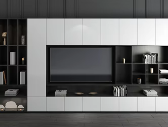 Modern TV Background Cabinet TV Background Wall Decorative Cabinet TV Cabinet 3d model