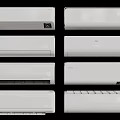 Various White Air Conditioner Fan Models With Modern Design Collection
