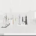 Korean Women's Clothing Store with Fashionable Dresses on Mannequins Modern Interior and Elegant