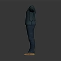 Long Sleeve Blue Sweater With Blue Pants And Brown Shoes Casual Outfit