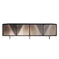 Giorgetti Light Luxury Metal Solid Wood TV Cabinet 3d model