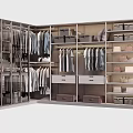Modern Wardrobe Interior With Open Hanging Areas Drawers Shelves And Accessories Storage