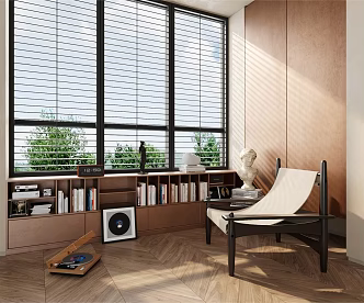 Quiet Ancient Style Living Room Bookcase Leisure Chair 3d model