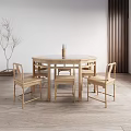 New Chinese Dining Table and Chair Combination Dining Table and Chair 3d model