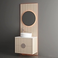 Modern simple basin cabinet 3d model