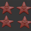 Decorative Pink Starfish Ornament Set with Various Smiling Facial Expressions for Home Decor